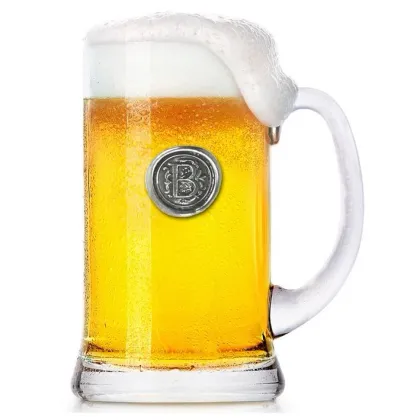 Picture Elegant glass beer mug 0.5l with the possibility of personalization