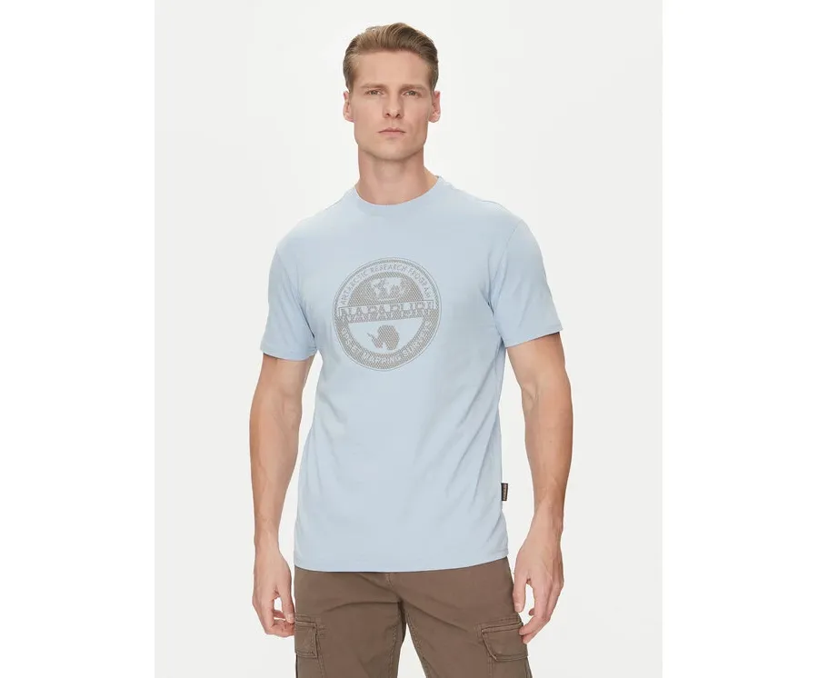 obrazek 1 Napapijri T-Shirt S-Bollo NP0A4I3C Błękitny Regular Fit