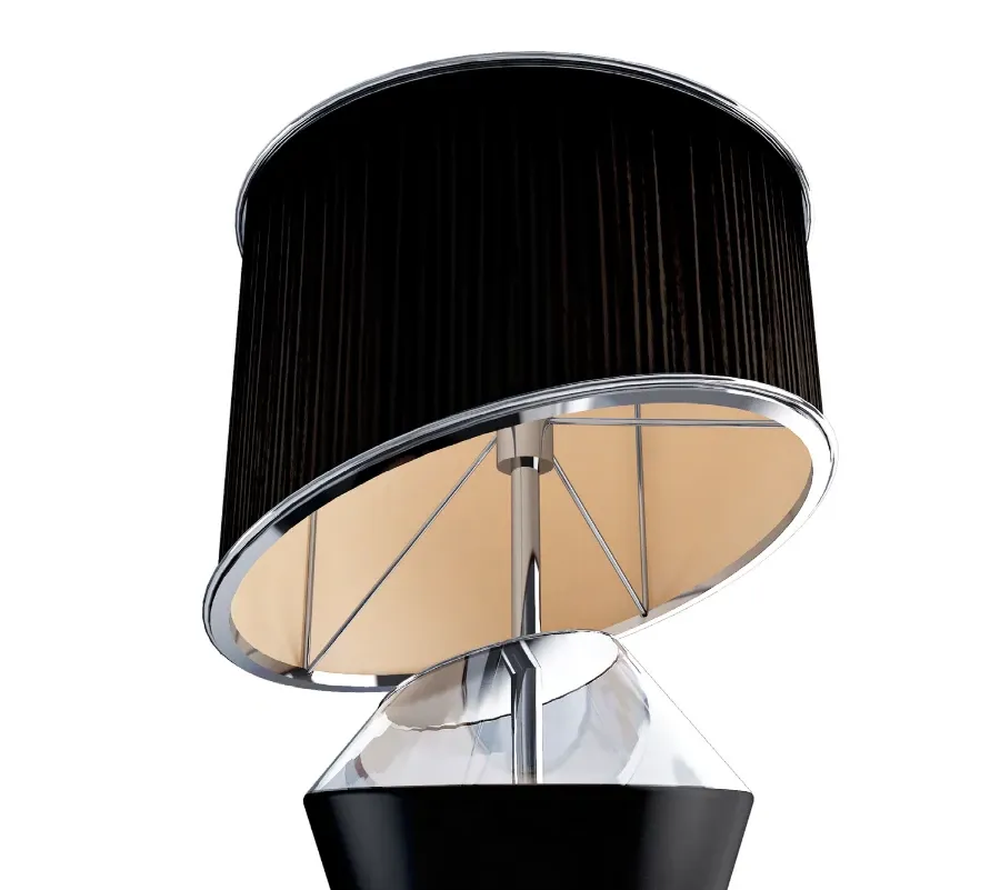 obrazek 3 Asymetryczna lampa biurkowa Tribeca z niklowanego mosiądzu