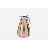 Picture Luxurious beige cappucino thermal jug with a leather cover - for the kitchen