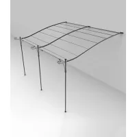 Picture Wall-mounted pergola Solaire 376×320 cm with a curved roof