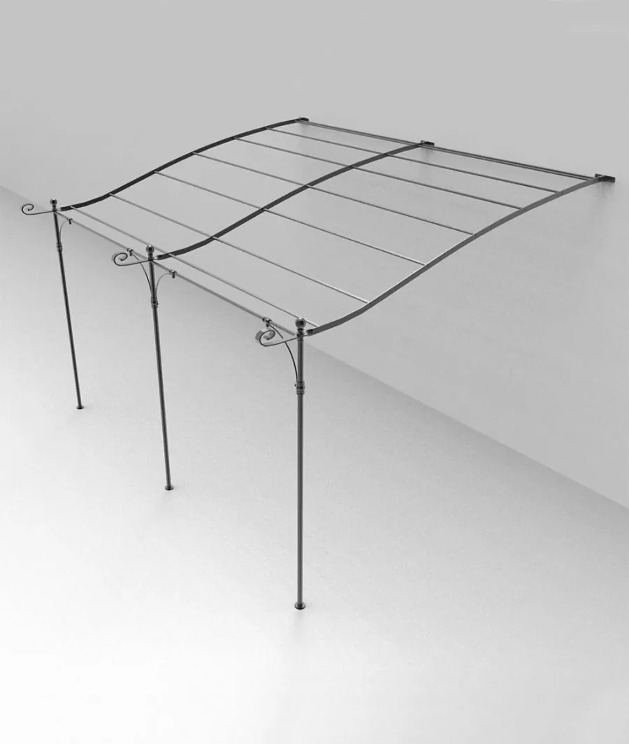 obrazek 1 Przyścienna pergola Solaire 376×320 cm z zakręconym dachem