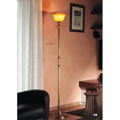 Zdjęcie Stylowa lampa podłogowa z miodowo-złotą kulą – Il Paralume Marina