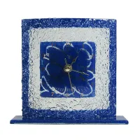 Picture Arabesque table clock in blue