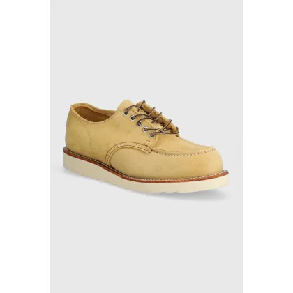 Zdjęcie Red Wing półbuty zamszowe Shop Moc Oxford męskie kolor beżowy 8079