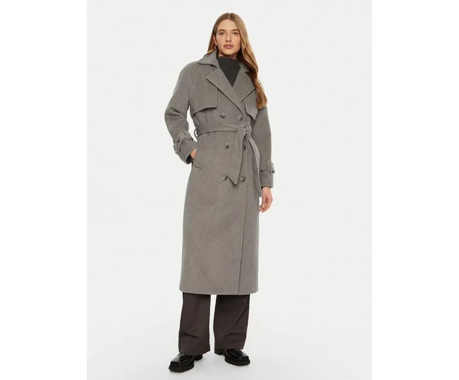obrazek 1 ACCESS FASHION Płaszcz przejściowy 44-9001-119 Szary Relaxed Fit