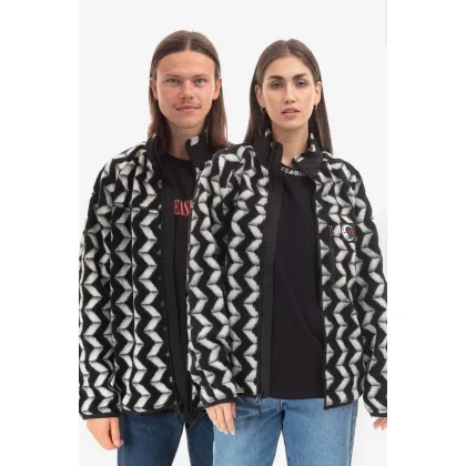 Zdjęcie PLEASURES kurtka wełniana Drifter Fuzzy kolor czarny przejściowa oversize P22F011-BLACK P22F011-BLACK