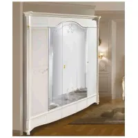 Picture Italian 5-door wooden wardrobe with 3 mirrors - Casa + 39