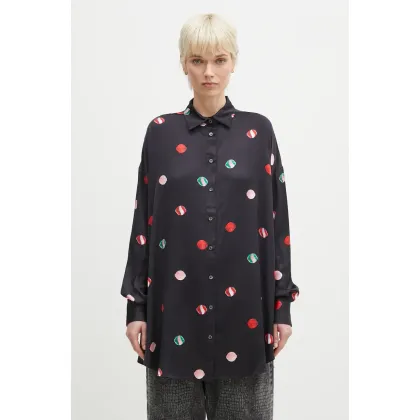 Zdjęcie Fiorucci koszula Lollipop Print damska kolor czarny relaxed z kołnierzykiem klasycznym W02SPTLO285VI01BK03