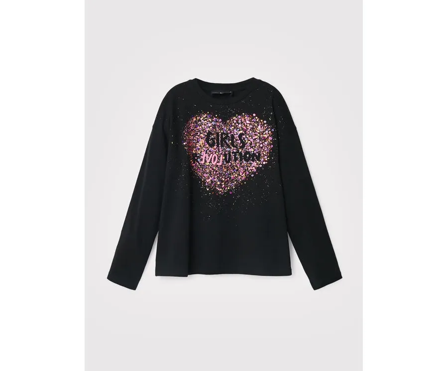 obrazek 1 Desigual Bluzka Alba 22WGTK05 Czarny Regular Fit