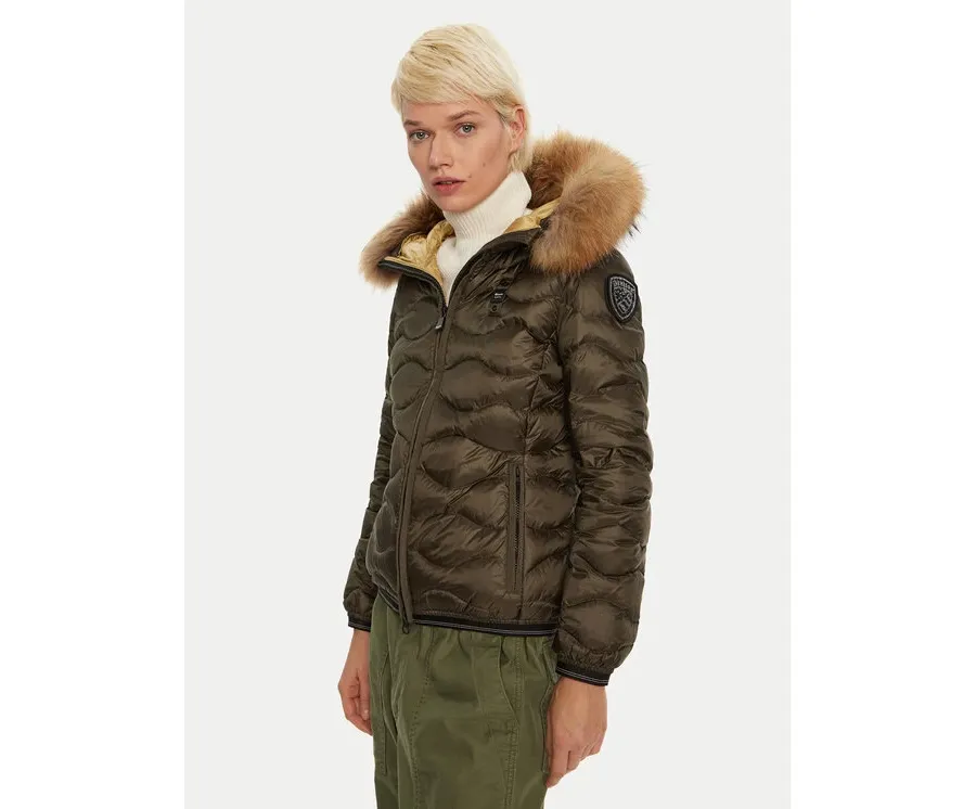 obrazek 1 Blauer Kurtka puchowa 24WBLDC03048 Zielony Regular Fit