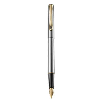 Picture Unique DIPLOMAT Traveler fountain pen, steel/gold