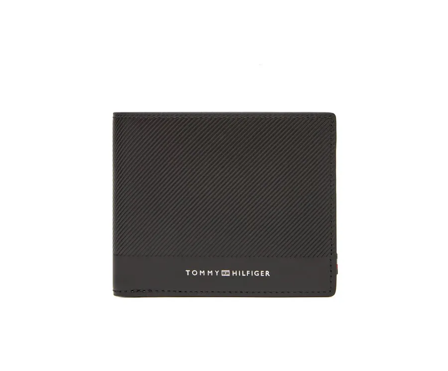 obrazek 1 Tommy Hilfiger Duży Portfel Męski Th Foundation Mini Cc Wallet AM0AM13507 Czarny