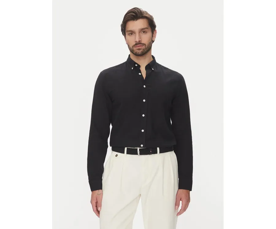 obrazek 1 Lindbergh Koszula 30-203344B Czarny Relaxed Fit