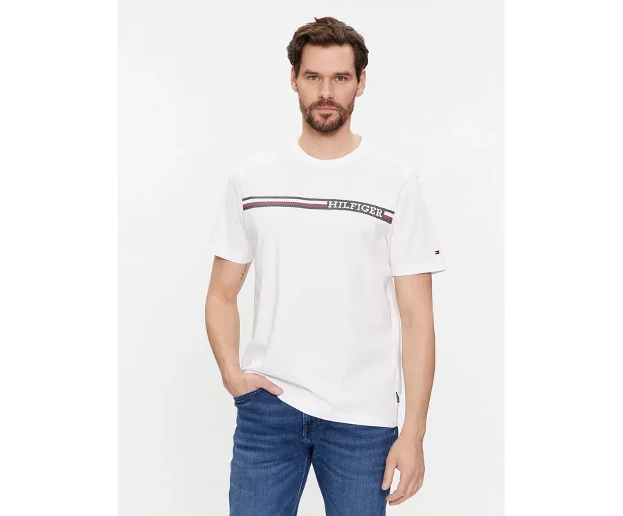 obrazek 1 Tommy Hilfiger T-Shirt Monotype MW0MW33688 Biały Regular Fit