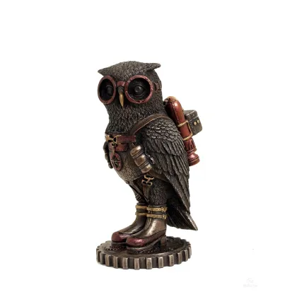Zdjęcie Fantastyczna figurka sowy steampunk
