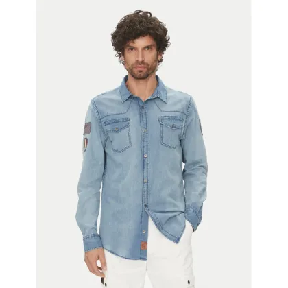 Zdjęcie Aeronautica Militare Koszula jeansowa 251CA1281CT3527 Błękitny Regular Fit