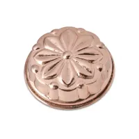 Picture Copper cake mold - floral pattern ø 28 cm - Cu Artigiana