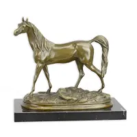 Picture Beautiful, stylish bronze sculpture of an Arabian horse