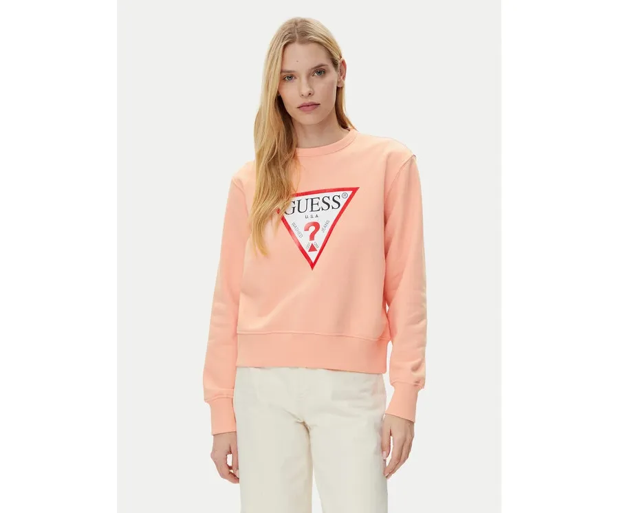 obrazek 1 Guess Bluza W2YQ16 KBA11 Pomarańczowy Regular Fit