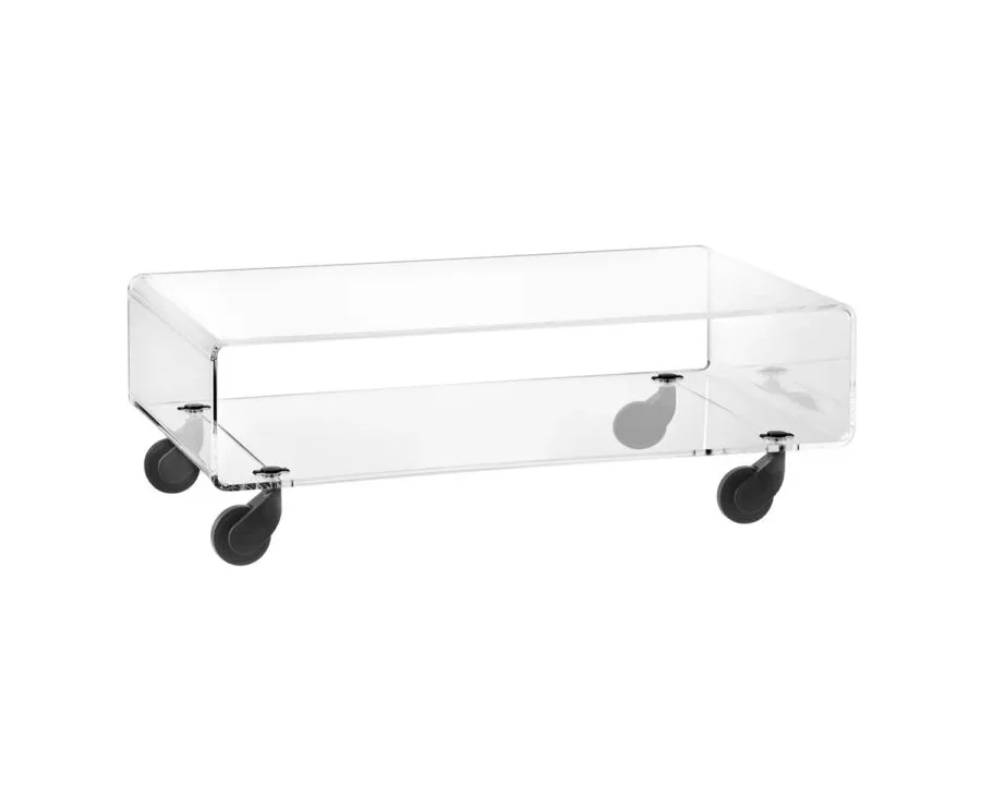 obrazek 1 Designerski stolik kawowy z pleksi na kółkach