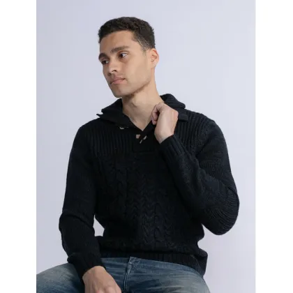Zdjęcie Petrol Industries Sweter M-3030-KWC211 Granatowy Regular Fit