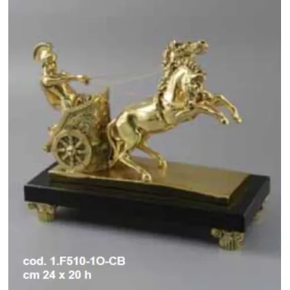 Zdjęcie Oryginalna ozdobna statuetka rydwanu rzymskiego - ArtBe