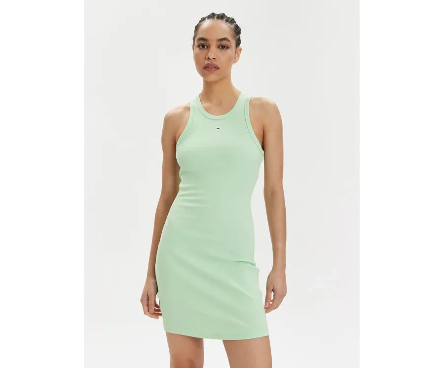 obrazek 1 Tommy Jeans Sukienka letnia Essential DW0DW17406 Zielony Slim Fit