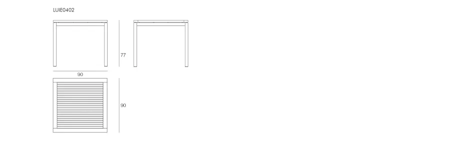 obrazek 5 Minimalistyczny kwadratowy stół jadalny Lui&Lei