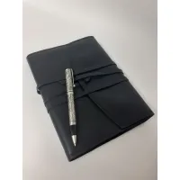 Zdjęcie Czarny skórzany notes - Legatoria Koine