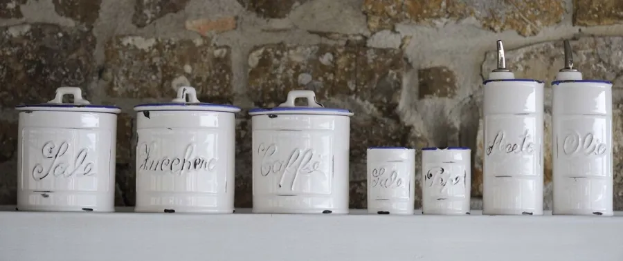 obrazek 3 Zestaw ceramicznych retro pojemników na ocet i oliwę - Virginia Casa