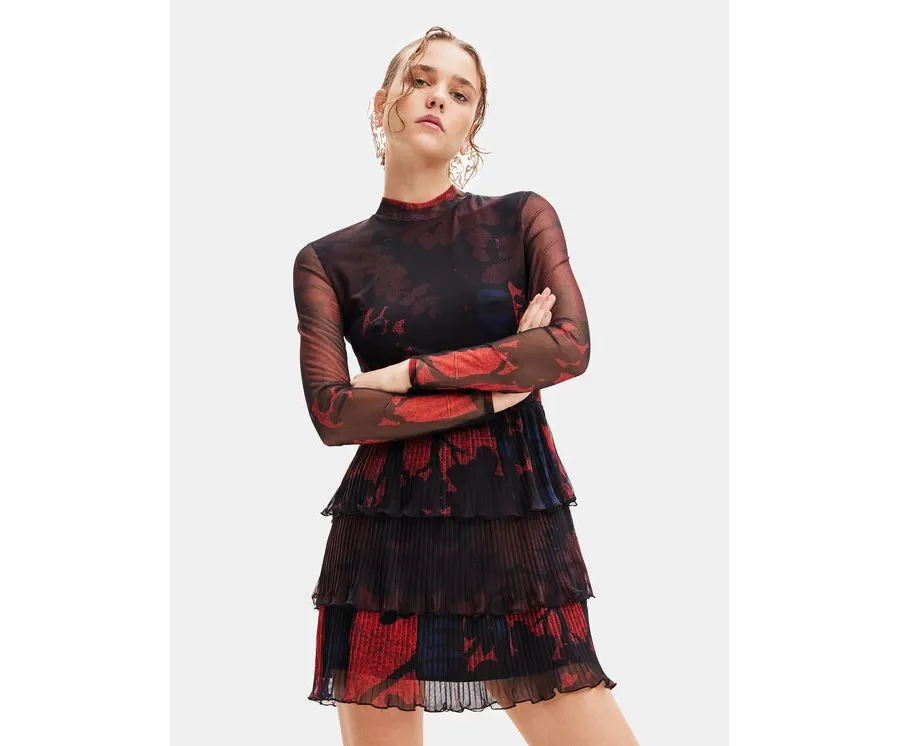 obrazek 1 Desigual Sukienka codzienna 23WWVK78 Czerwony Regular Fit