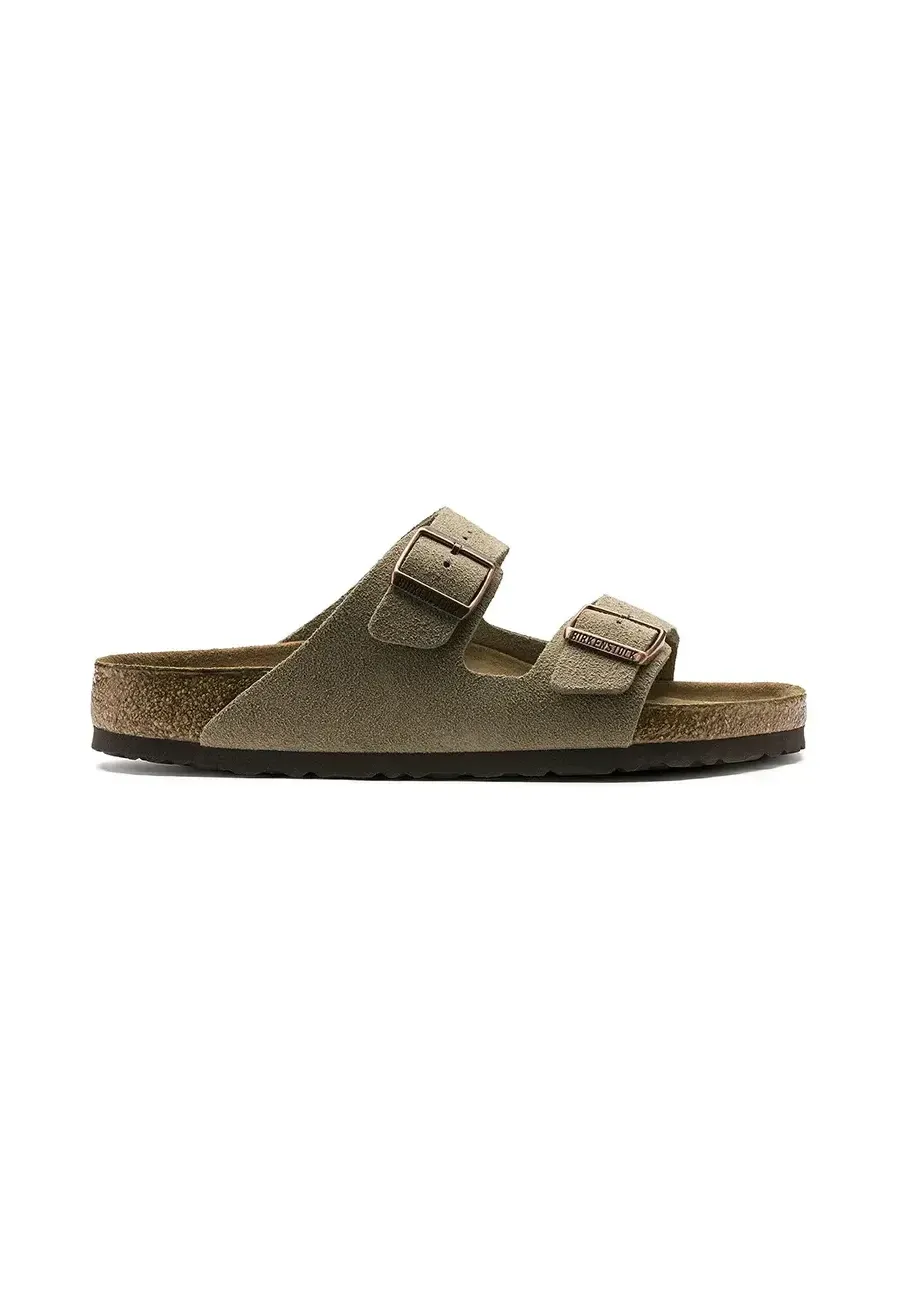 obrazek 1 Birkenstock - Klapki zamszowe Arizona 951303 951303-Taupe