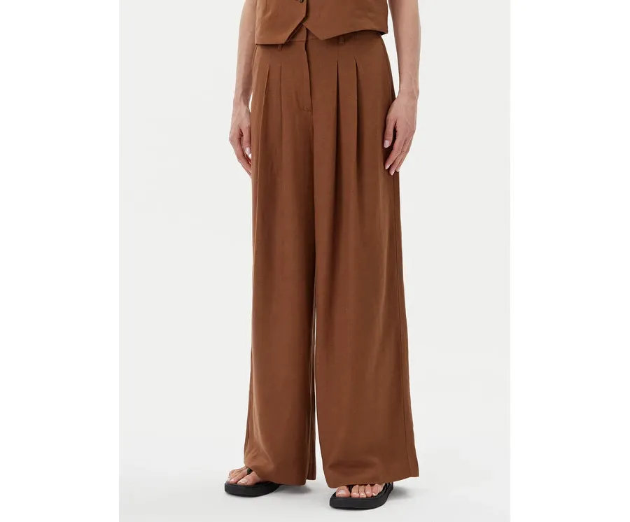 obrazek 1 Herskind Spodnie materiałowe 5503840 Brązowy Regular Fit