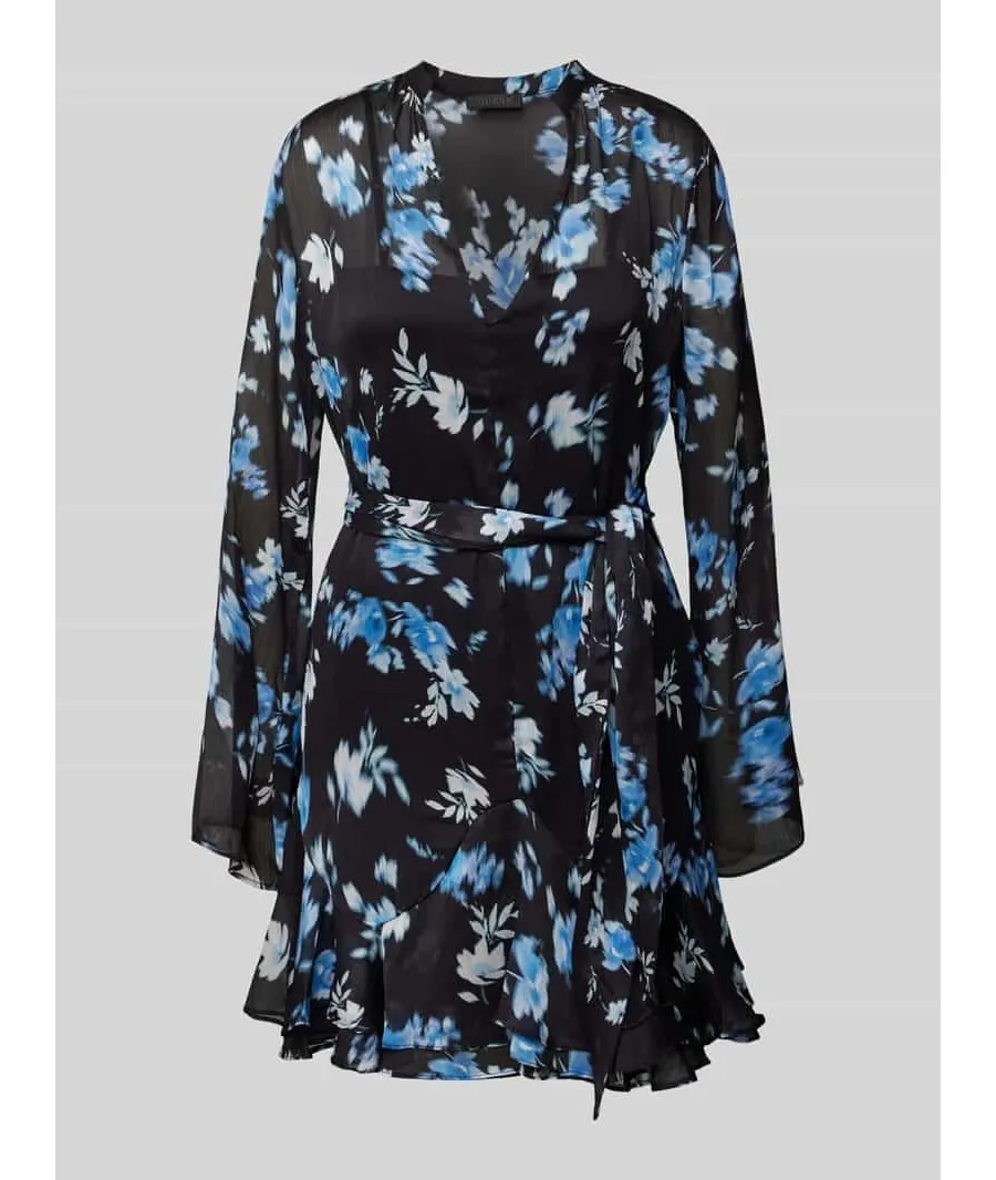 obrazek 1 Sukienka o długości do kolan z wiązanym paskiem model ‘SIBILLA’