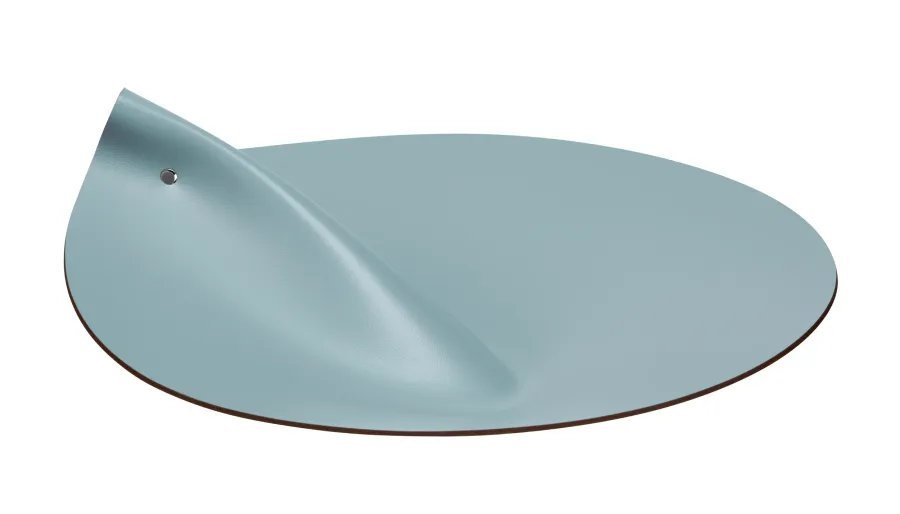 obrazek 1 Wyjątkowa skórzana pokrywka Ø44 cm w kolorze jasnego błękitu