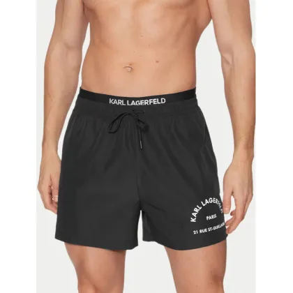 Zdjęcie KARL LAGERFELD Szorty kąpielowe A1M46054 Czarny Regular Fit