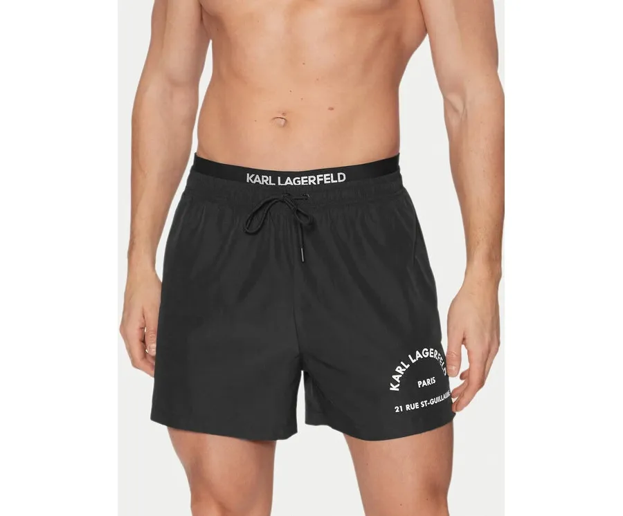 obrazek 1 KARL LAGERFELD Szorty kąpielowe A1M46054 Czarny Regular Fit