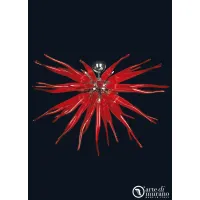 Picture Elegant ceiling lamp with 6 lights made of Murano glass
