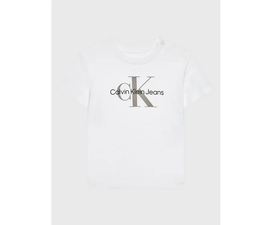 obrazek 1 Calvin Klein Jeans T-Shirt Monogram IN0IN00001 Biały Regular Fit