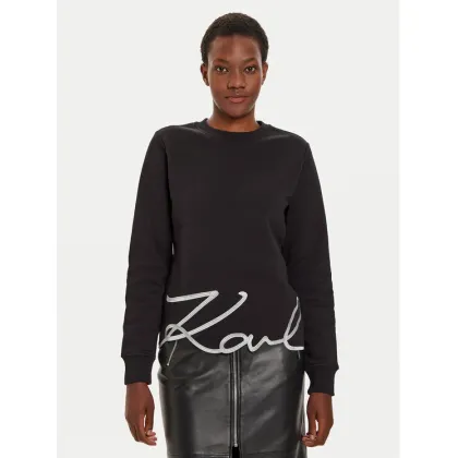 Zdjęcie KARL LAGERFELD Bluza 245W1815 Czarny Regular Fit