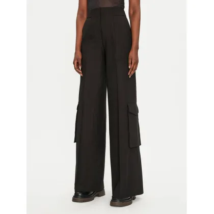 Zdjęcie Hugo Spodnie palazzo Himana 50518970 Czarny Regular Fit HUGO