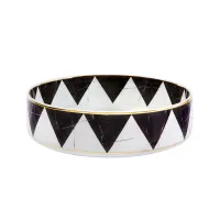 Zdjęcie Porcelanowa mała miska na sałatkę Carrara w geometryczne czarno-białe wzory - Vista Alegre