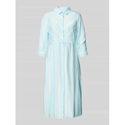 Zdjęcie Sukienka midi z wykładanym kołnierzem