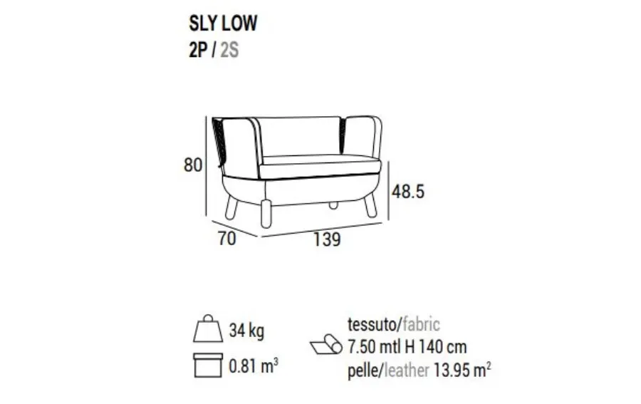 obrazek 2 Włoskie komfortowe siedzisko, sofa Sly Low