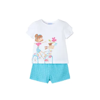 Zdjęcie Mayoral Komplet t-shirt i spodenki 3211 Niebieski Regular Fit