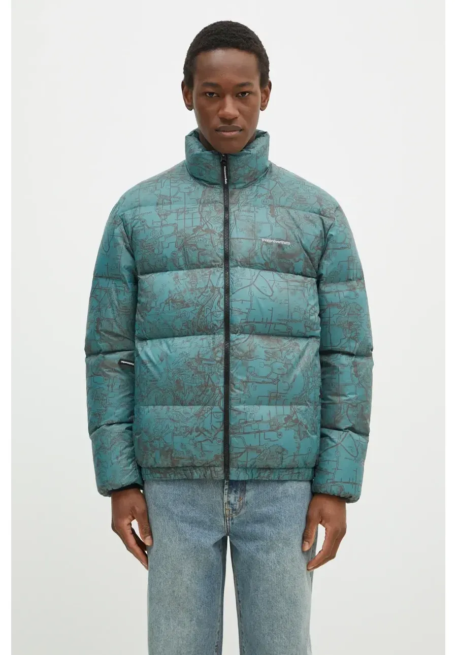 obrazek 1 thisisneverthat kurtka puchowa PERTEX T Down Jacket męska kolor zielony zimowa oversize TN243OOWHS02