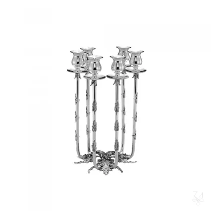 Zdjęcie Oryginalny srebrny świecznik na 6 świec - Zaramella Argenti