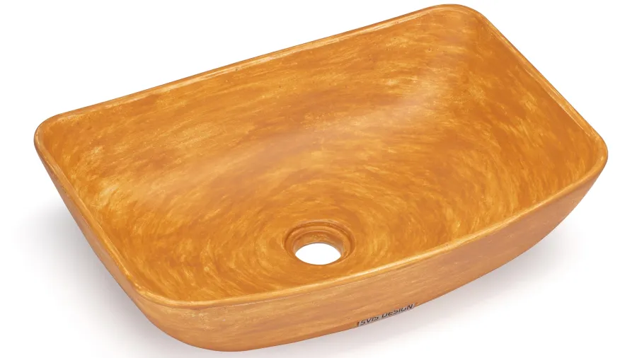 obrazek 2 Stylowa umywalka 50 cm VIRGO BASIC – PATINA, ochra, lakier matowy
