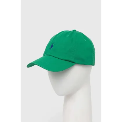 Zdjęcie Polo Ralph Lauren czapka z daszkiem bawełniana kolor zielony 710667709